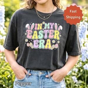 In My Easter Era Shirt Cute Easter Bunny Shirt Retro Groovy Easter Tee